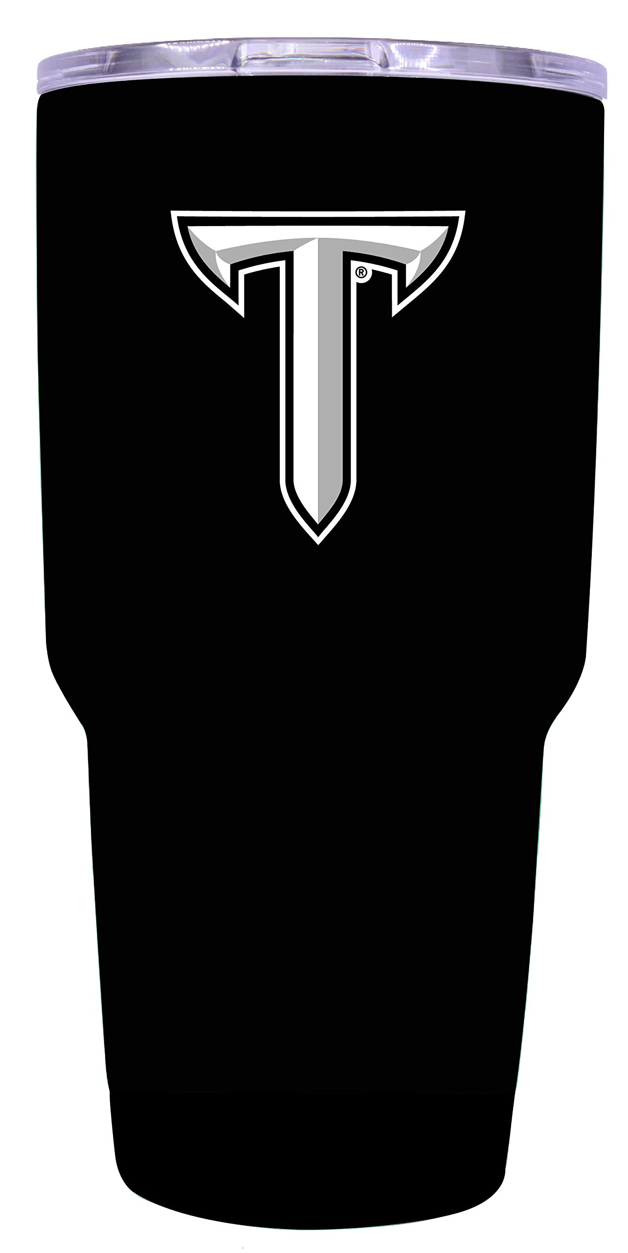 Official Troy University 24oz Black Insulated Stainless Steel Tumbler - Leakproof Travel Mug with Handle & Lid - College Merchandise for Football Games, Tailgating & Campus Life