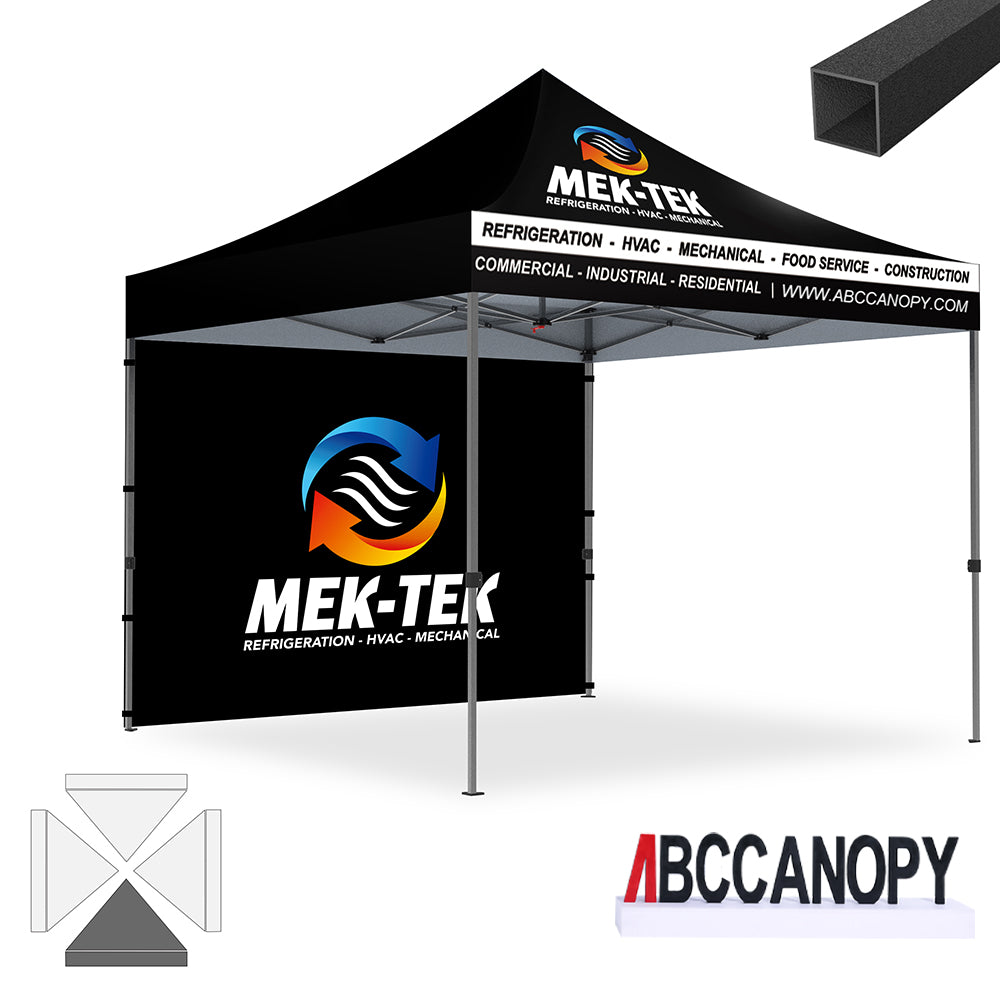 ABCCANOPY 10x10/10x15/10x20 Custom Canopy Tent - Heavy Duty Commercial Pop Up Shelter for Outdoor Events, Farmers Markets & Trade Shows