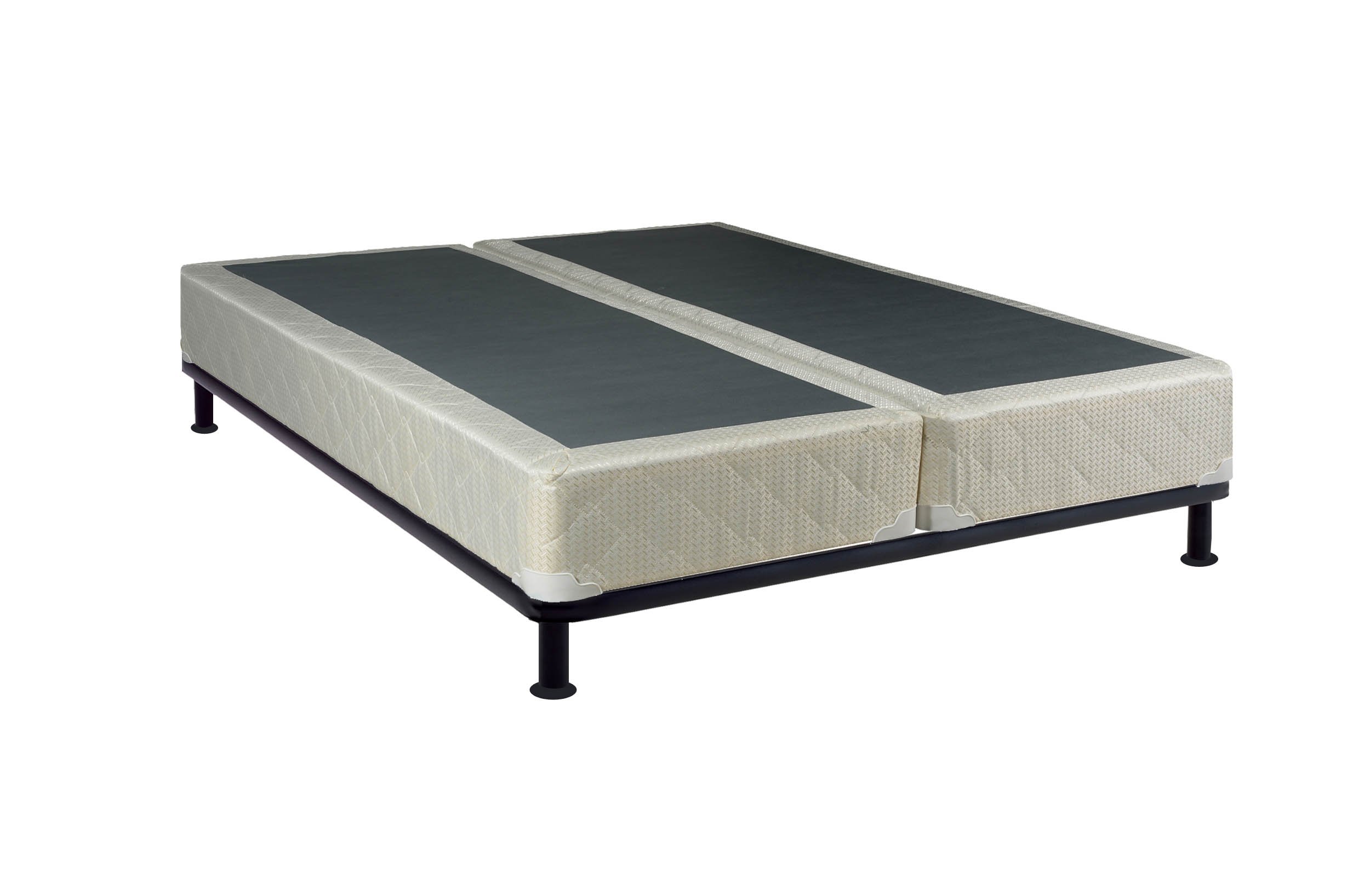 Medium Plush Eurotop Pillowtop Innerspring Mattress with 4-Inch Low Profile Wood Foundation Set - Twin XL Size, Fully Assembled | Perfect for Guest Rooms, Dorms & Small Bedrooms