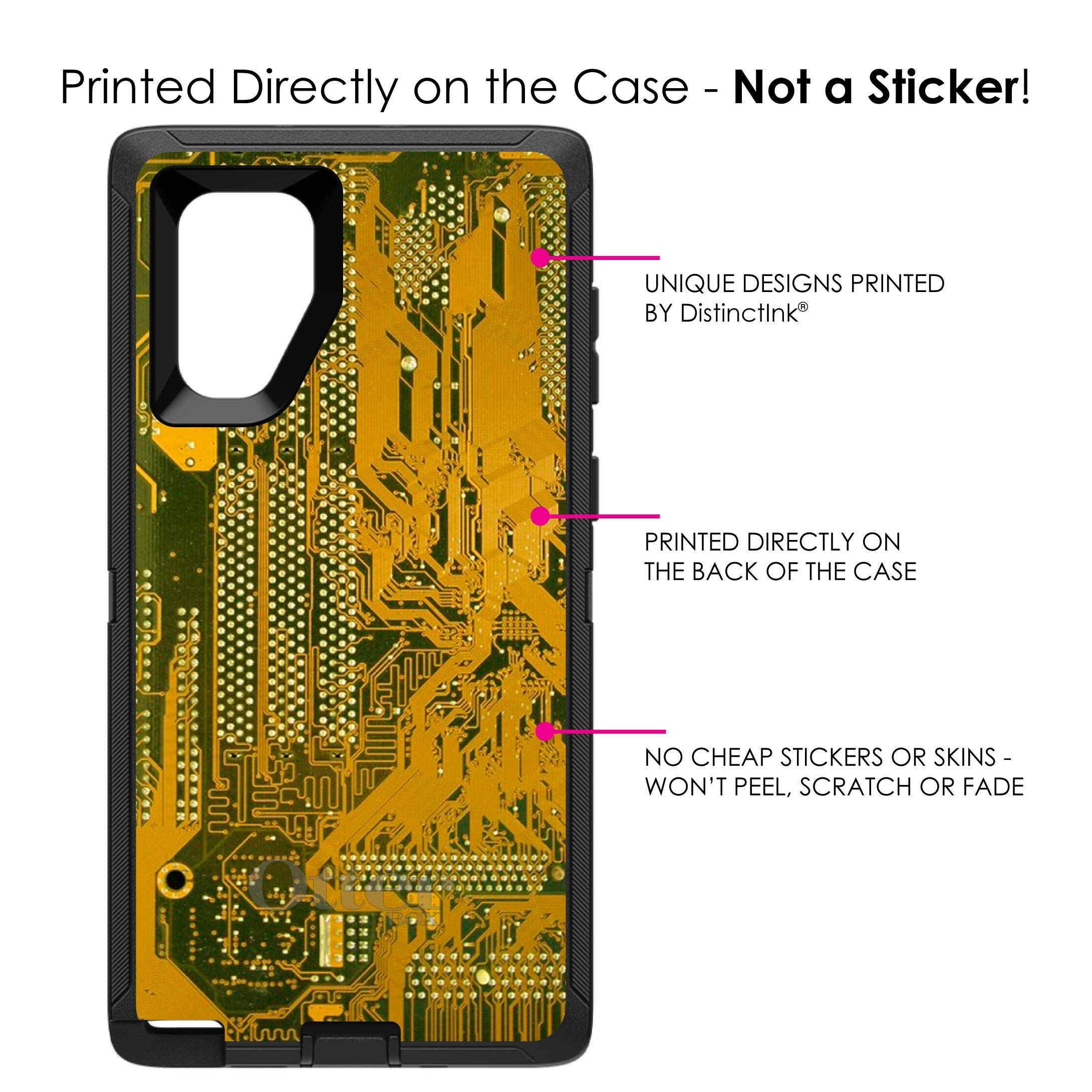 Premium Samsung Galaxy Note 10 Plus Case (6.8 Inch) - Durable Protective Phone Cover with Yellow Circuit Board Design - OtterBox Defender Alternative - Perfect for Business, Travel & Everyday Use