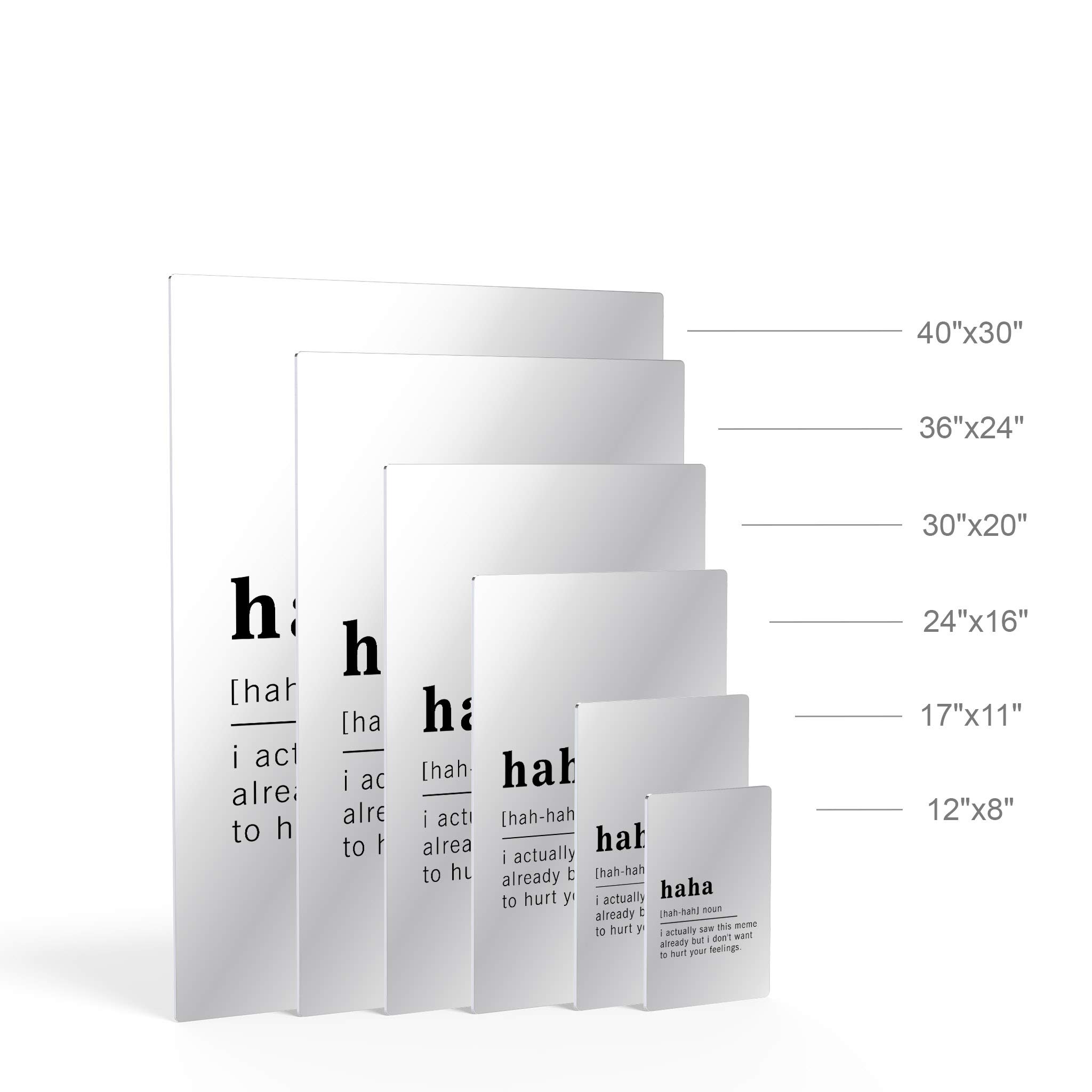 Funny Noun Dictionary Definition of Haha Metal Print - Inspirational Quote Wall Art for Office, Living Room, Bedroom & Bathroom - Ready to Hang Home Decor (36x24 Inches, Made in USA) - Perfect for Gifts, Housewarming & Adding Humor to Any Space