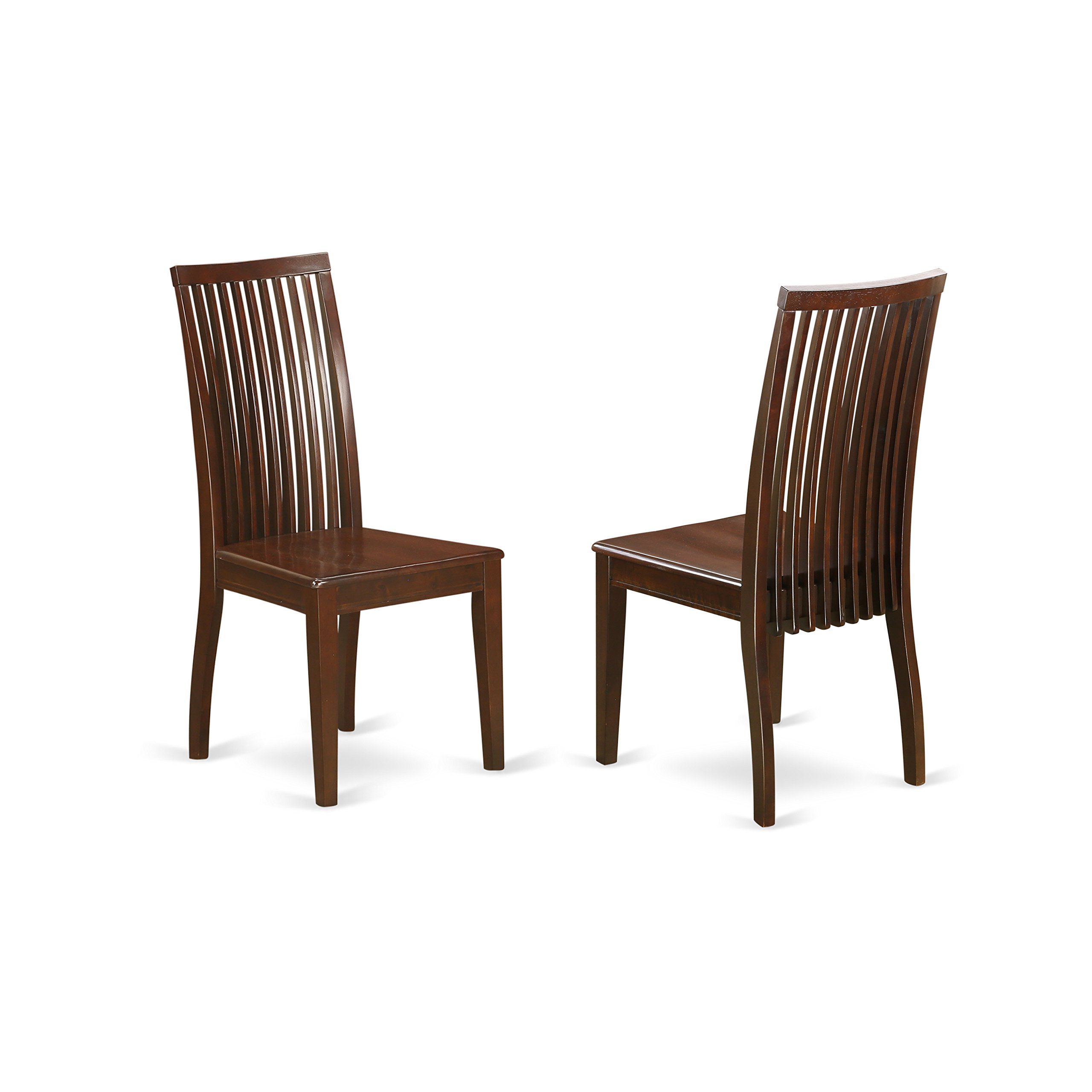 East West Furniture NDIP3-MAH-W 3-Piece Mahogany Dining Set with Drop-Leaf Table & 2 Wooden Chairs, 30x48 Inch - Perfect for Small Spaces, Breakfast Nooks & Apartment Dining Rooms