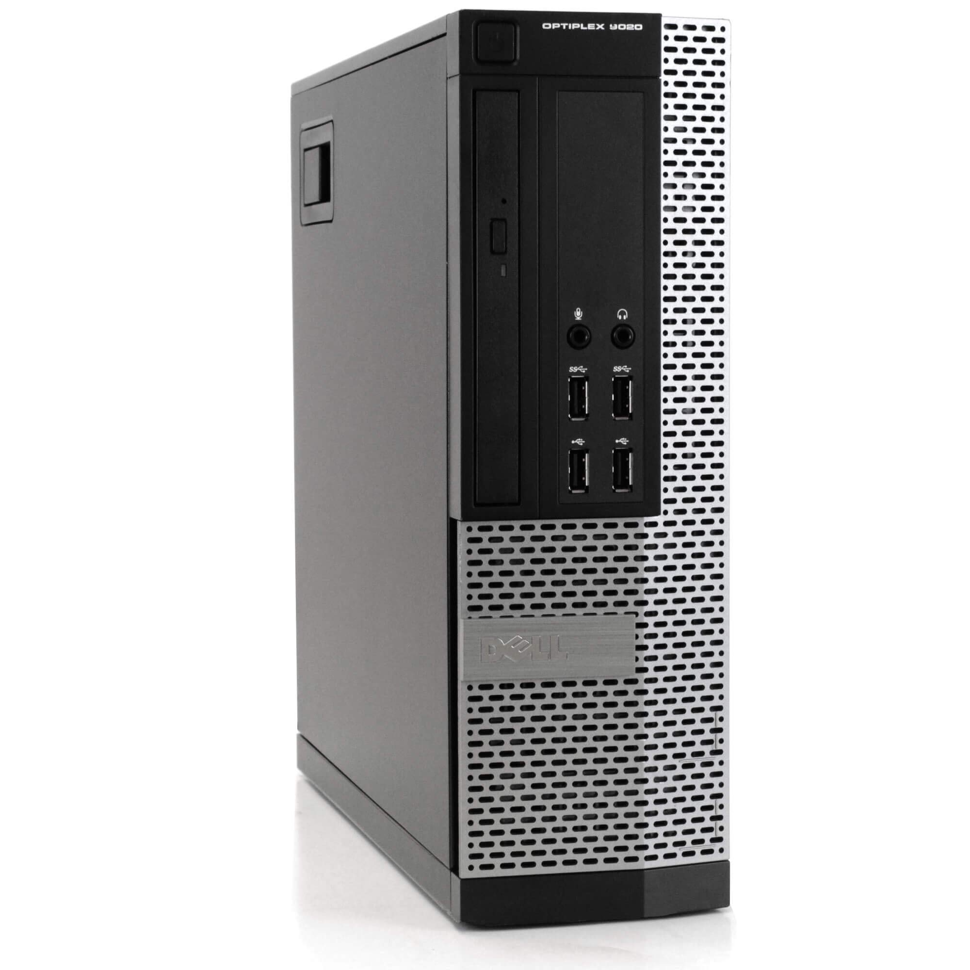Refurbished Dell Optiplex 9020 SFF Desktop PC - Intel Quad Core i5-4570 3.2GHz, 8GB DDR3 RAM, 128GB SSD, DVD-RW, Windows 10 Pro | Compact Business Computer for Office Work, Home Use & Light Gaming