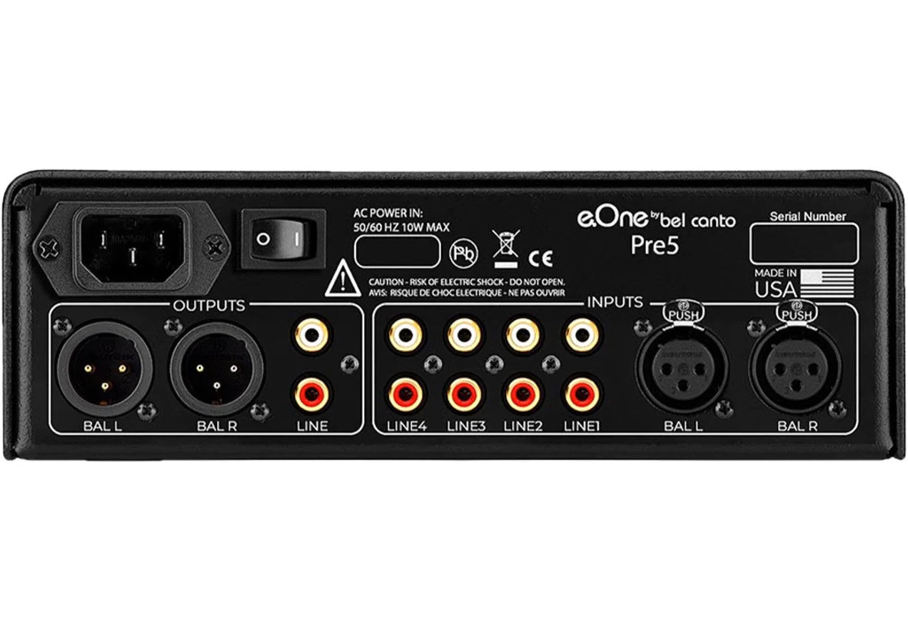 Bel Canto e.One PRe5 Balanced Analog Control Preamplifier - High-End Audio Equipment for Home Theater & Music Systems (Perfect for Audiophiles & Studio Use)