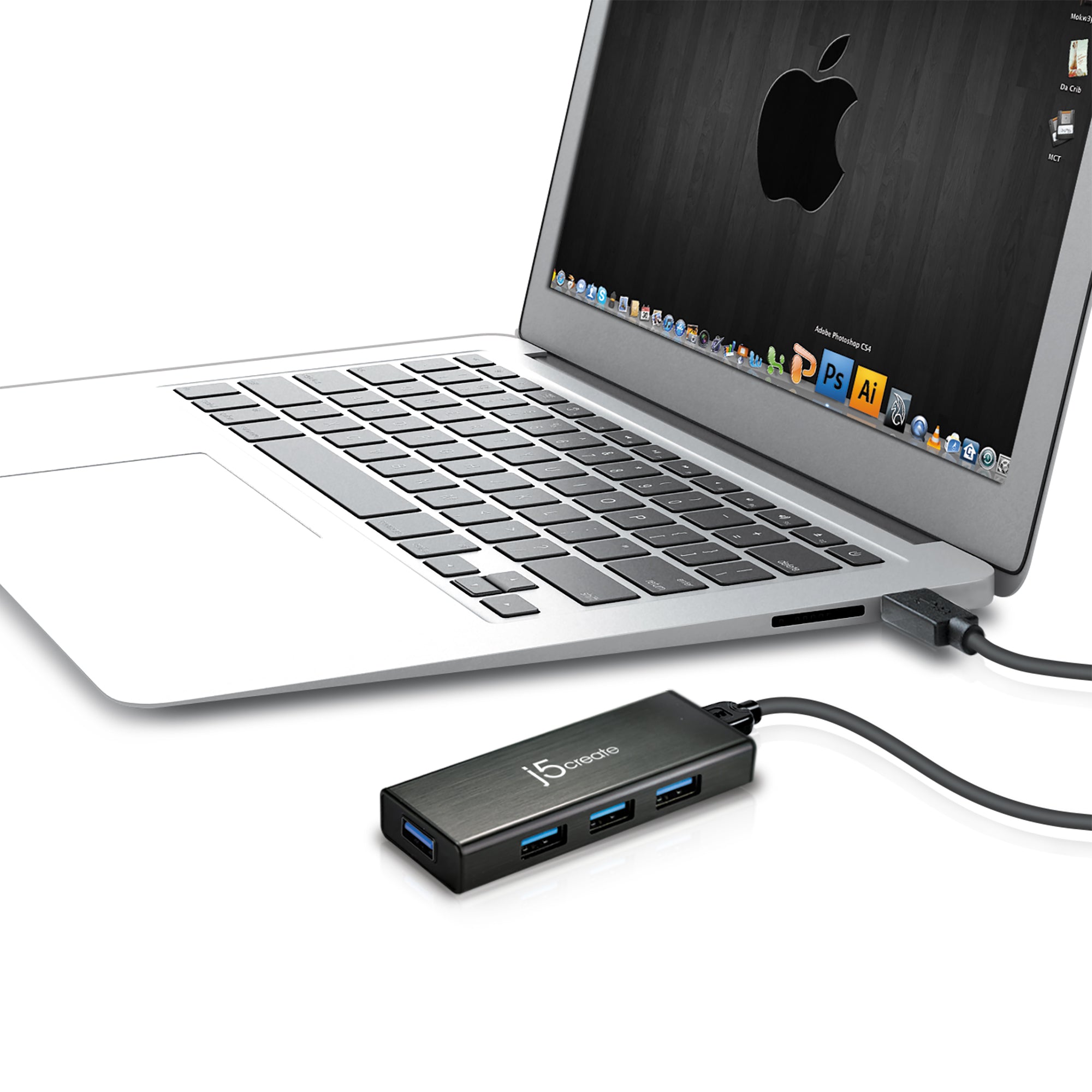 4-Port USB 3.0 Hub Mini Portable High-Speed Data Transfer for Laptop, PC, Mac - Perfect for Home Office, Gaming & Travel Accessories
