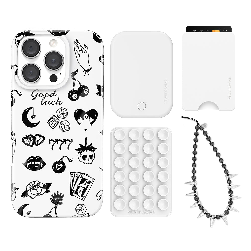 Good Luck iPhone Wallet Bundle Set - Stylish & Protective Phone Accessory for Everyday Use, Travel, and Gifting