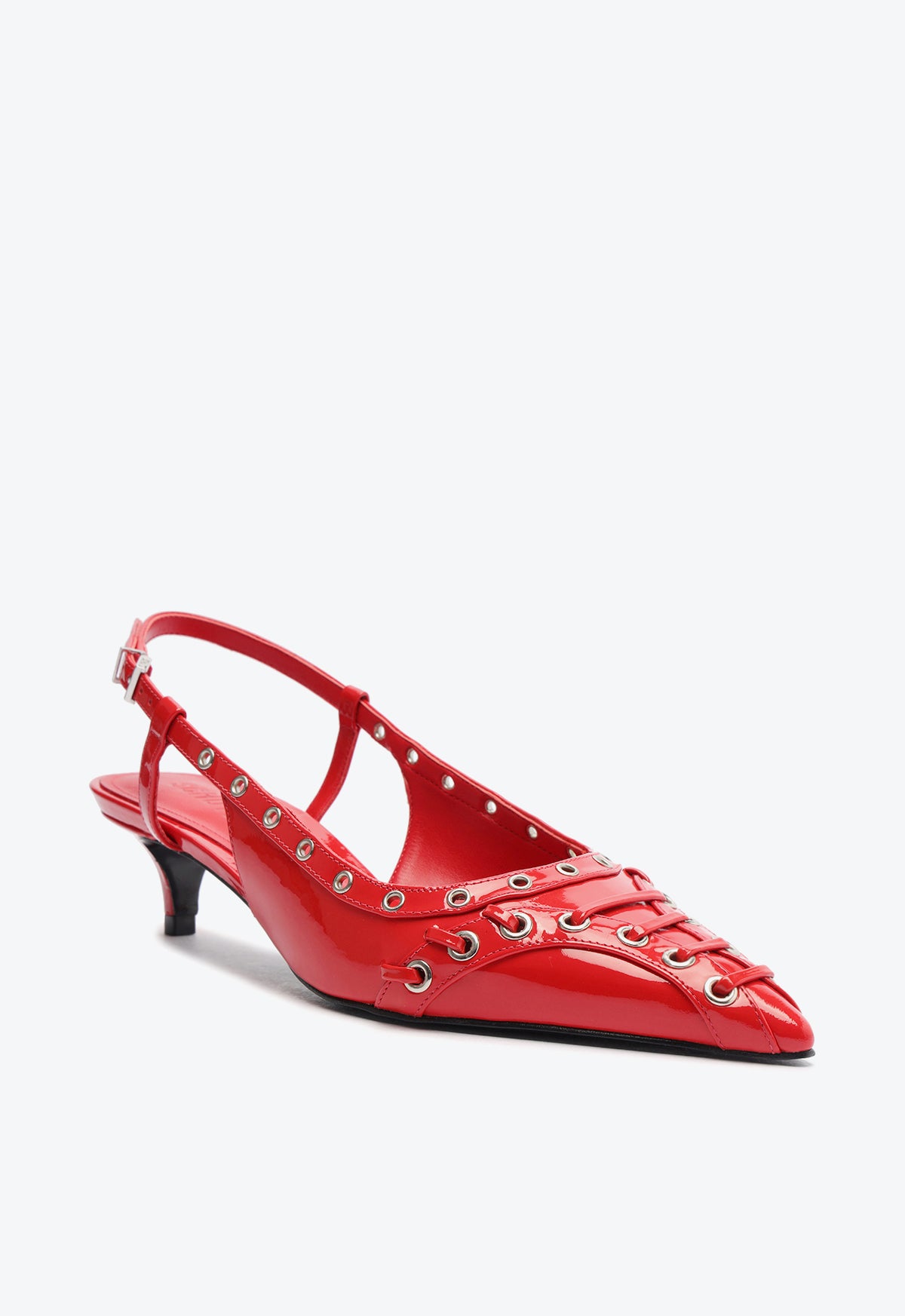 Ruth Mid Heel Patent Leather Pumps for Women - Classic Pointed Toe Dress Shoes for Office, Party & Wedding