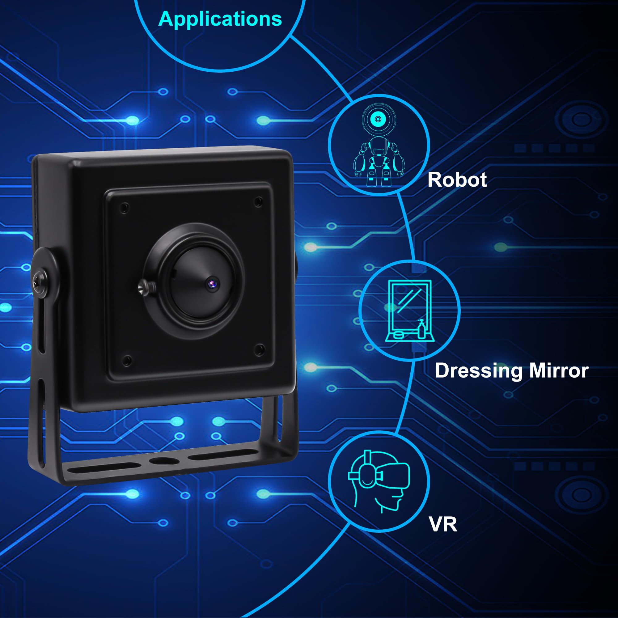 ELP IMX323 Sensor Mini Pinhole USB Camera - Low Light 0.01Lux, H.264 UVC USB 2.0 Webcam with Metal Housing | Ideal for Home Security, Baby Monitoring, PC/Laptop, Raspberry Pi & Office Surveillance