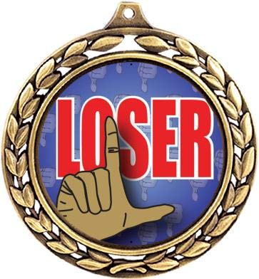 Loser Medals - 2.5 Inch Laurel Wreath Funny Last Place Award - Hilarious Joke Prize for Kids & Adults - Perfect for Sports Competitions, Birthday Parties & Office Gags
