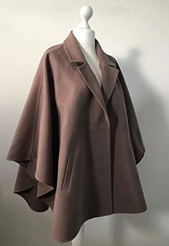 Classic Cashmere Cape Poncho Coat for Women - Elegant & Warm Winter Outerwear for Office, Travel & Special Occasions