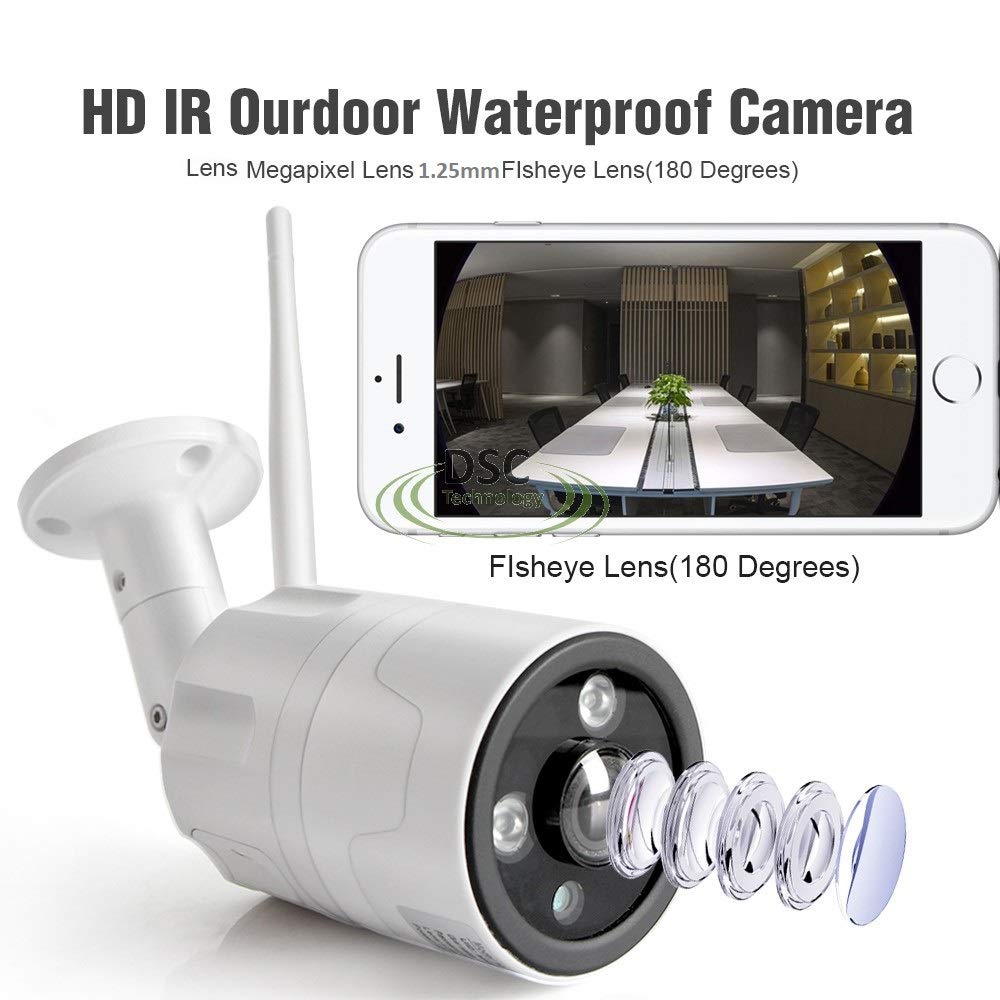 DIYSecuritycameraworld - 5MP Wireless Outdoor Security Camera (2560x1920P) with PoE/WiFi, 180° Fisheye Panoramic View, 60ft Night Vision & Waterproof - Ideal for Home Surveillance, Garage Monitoring & Business Security