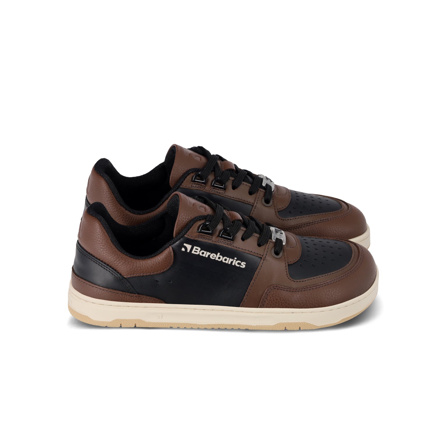 Barefoot Sneakers for Men & Women - Barebarics Wave Black & Dark Brown Minimalist Shoes | Lightweight & Flexible for Running, Walking & Gym Workouts