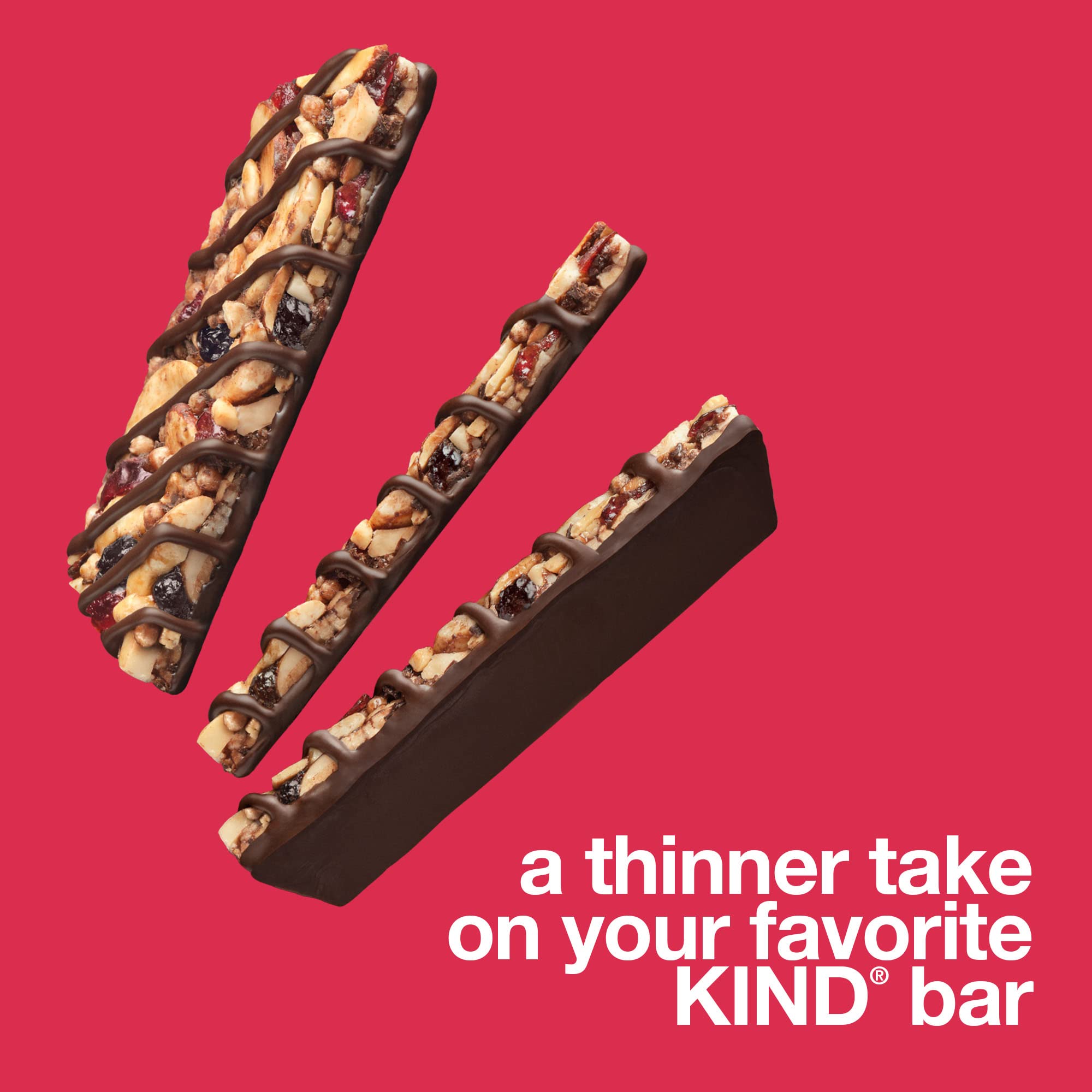 KIND Thins Variety Pack - Peanut Butter Dark Chocolate & Dark Chocolate Cherry Cashew | Healthy Low Calorie Snacks (20 Count) | Perfect for Office, Travel & On-the-Go Nutrition