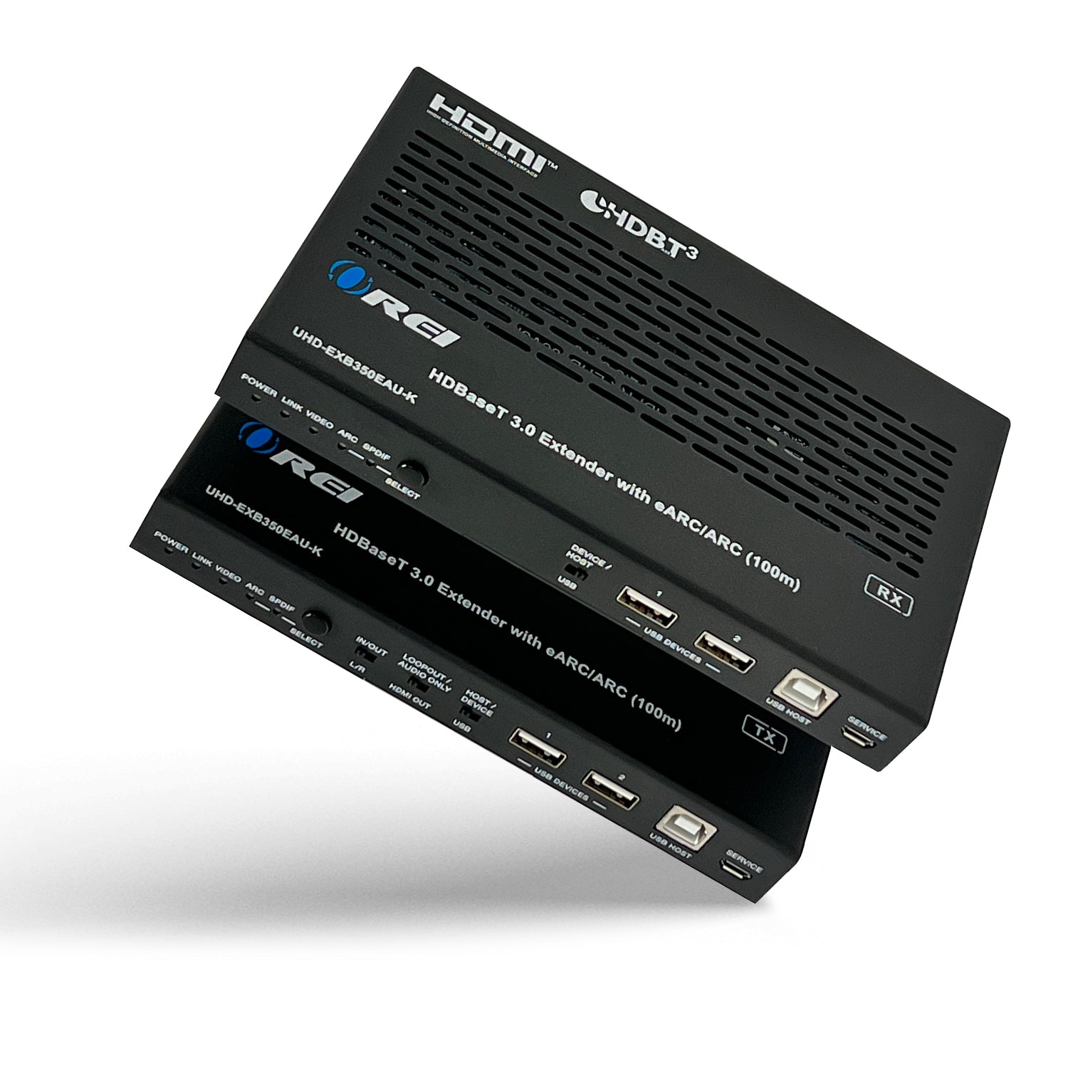4K Ultra HD HDMI Extender with HDBaseT 3.0 - 400ft Range via Cat6 Cable (Supports Loop, USB, eARC, LAN) - EXB350EAU K - Perfect for Home Theater, Conference Rooms & Digital Signage