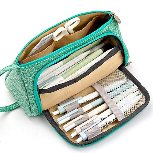 Cobaka Large Capacity Kawaii Pencil Case - Green Super Durable School Supplies for Kids & Students | Perfect for School, Office, Travel & Art Storage