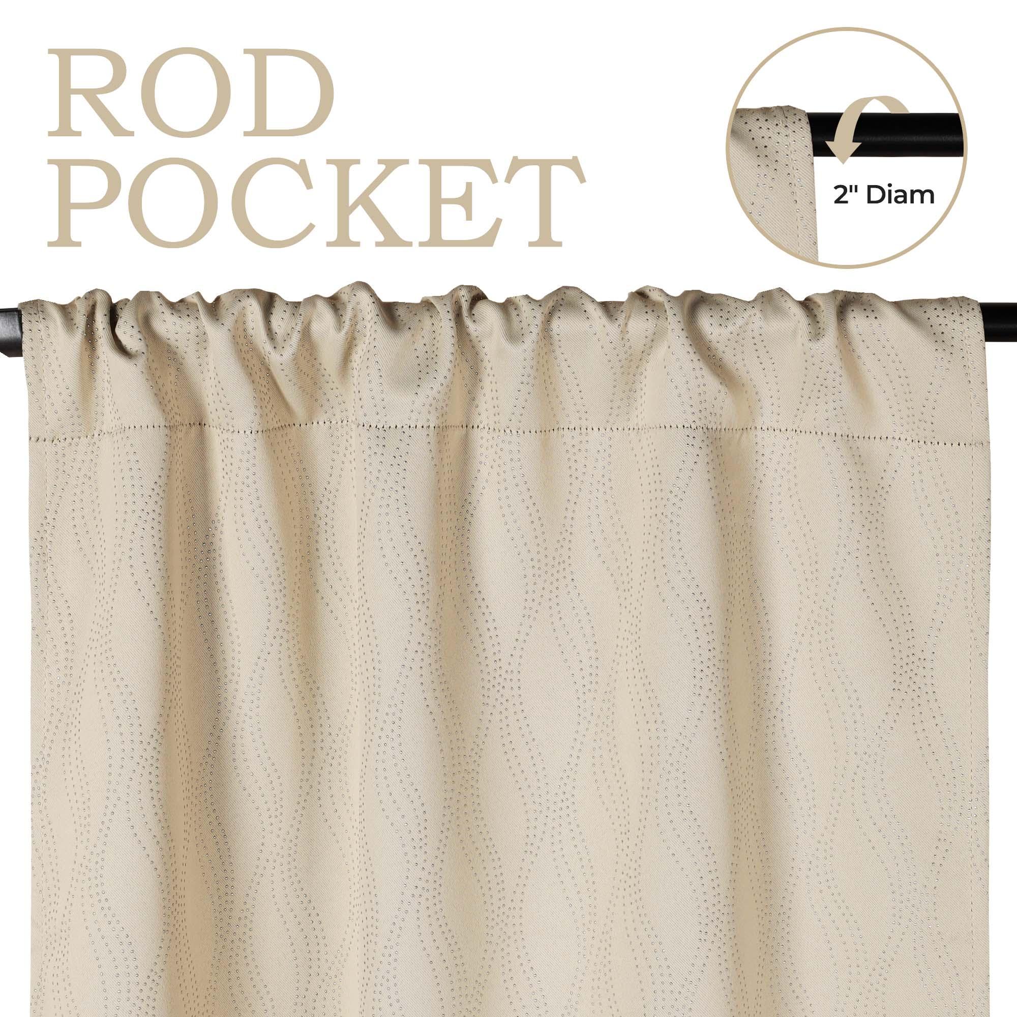 Zuri Textured Washable Blackout Curtains for Bedroom - Thermal Insulated Room Darkening Window Drapes (Set of 2 Panels) - Perfect for Nursery, Home Theater & Light Sleepers