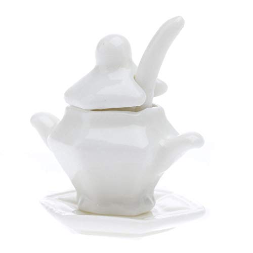 Premium Miniature Porcelain Soup Tureen and Ladle Set - Handcrafted 3-Piece Serving Bowl for Appetizers, Desserts & Condiments | Elegant Tableware for Dinner Parties, Tea Time & Home Decor