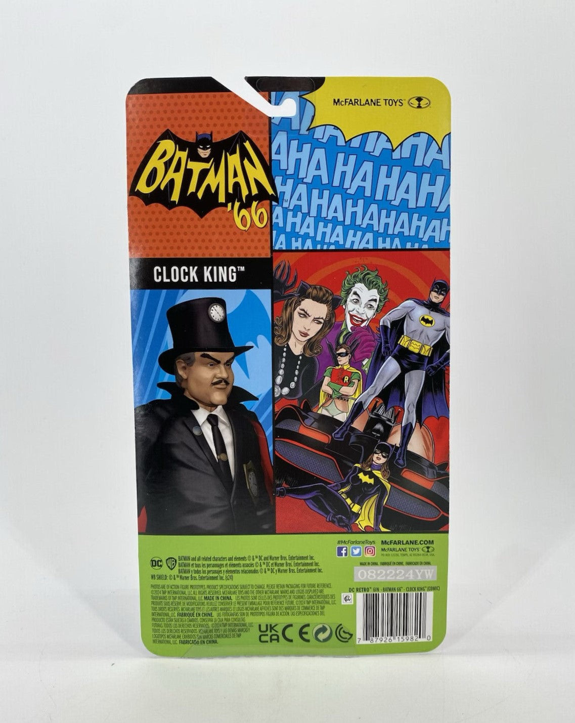 Batman Classic TV Series Retro Comic Clock King Platinum Edition Action Figure by McFarlane - Perfect for DC Collectors, Home Decor & Superhero Display