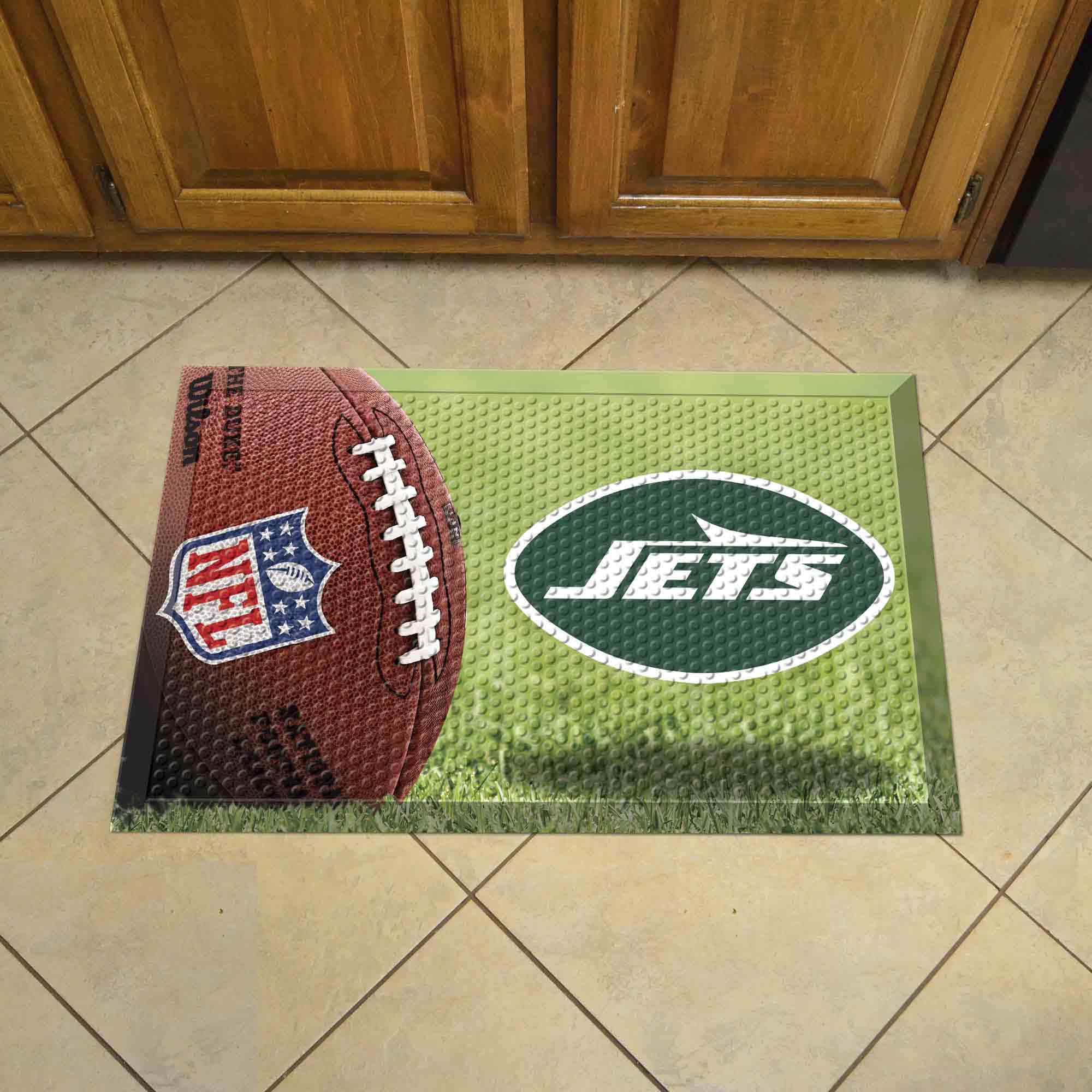 FANMATS NFL Scraper Mat for Men - Premium Doormat for Football Fans - Perfect for Entryway, Garage, or Man Cave Decor