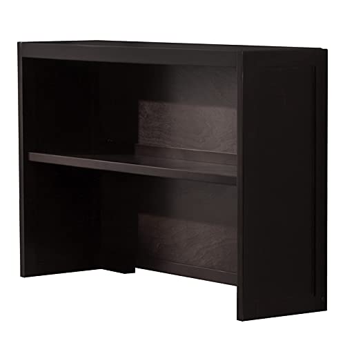 Rosebery Kids Contemporary Wood Desk Hutch in Chocolate - Stylish Study Desk Organizer for Children's Room, Homework & Crafting