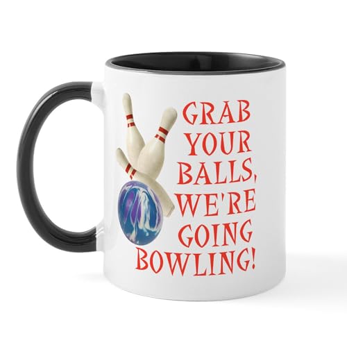 White/Black Inside - Grab Your Balls Bowling Mug