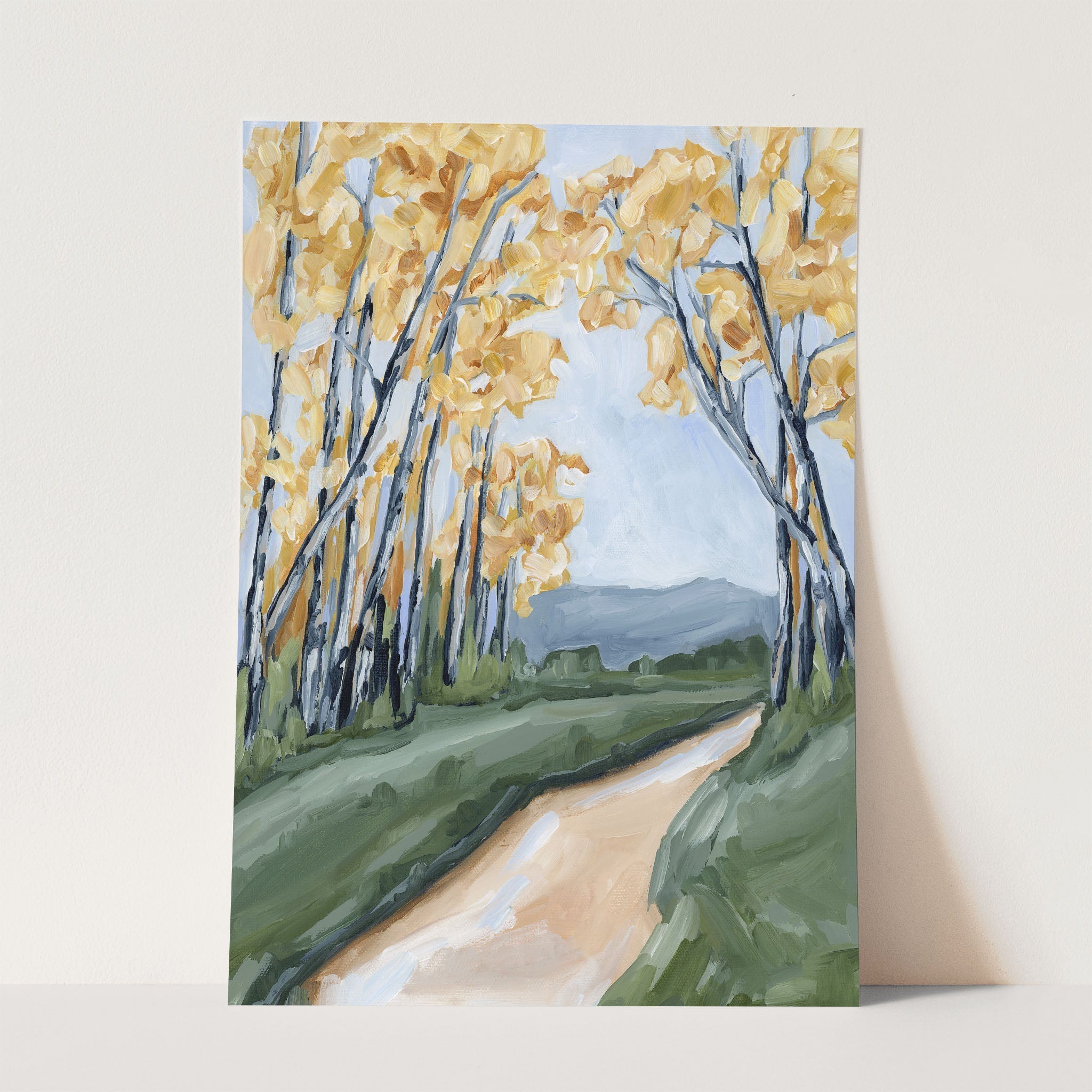 September Trees Art Print - Autumn Landscape Wall Decor for Home, Office & Gifts | Fall Nature Artwork for Living Room, Bedroom & Interior Design