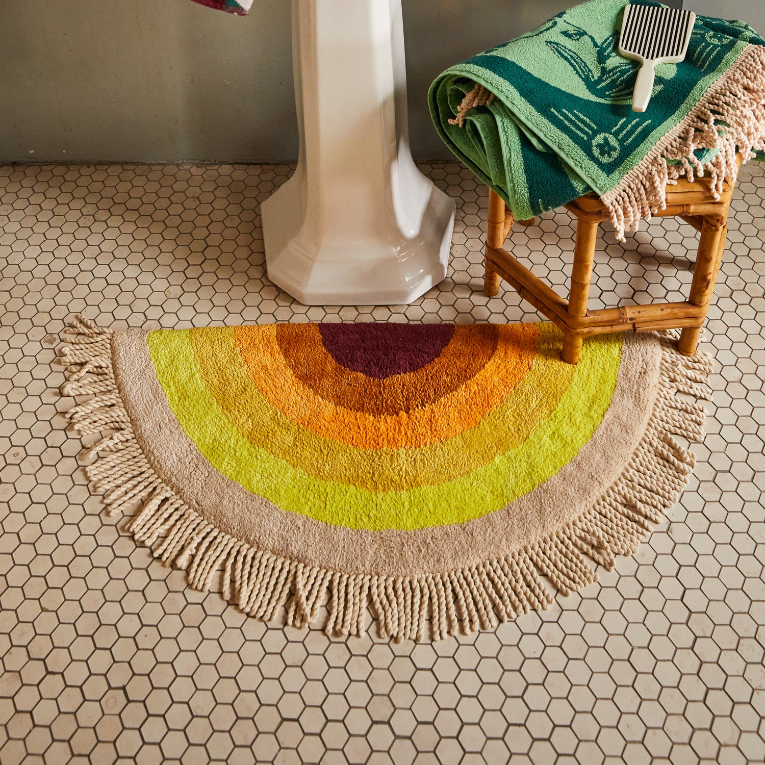 Premium Non-Slip Bath Mat for Bathroom - Super Absorbent & Quick Dry Shower Mat with Strong Suction Cups, Soft Memory Foam Comfort for Bath, Shower & Vanity Areas - Ideal for Home, Spa & Hotel Use