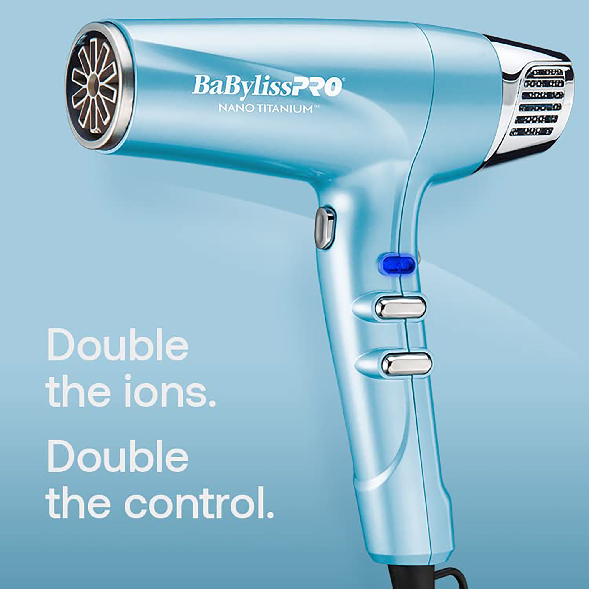 BabylissPRO Nano Titanium Professional Hair Dryer - 2000W High Speed Dual Ionic Technology for Fast Drying & Frizz Control (Model BNT9100) - Perfect for Salons & Home Use