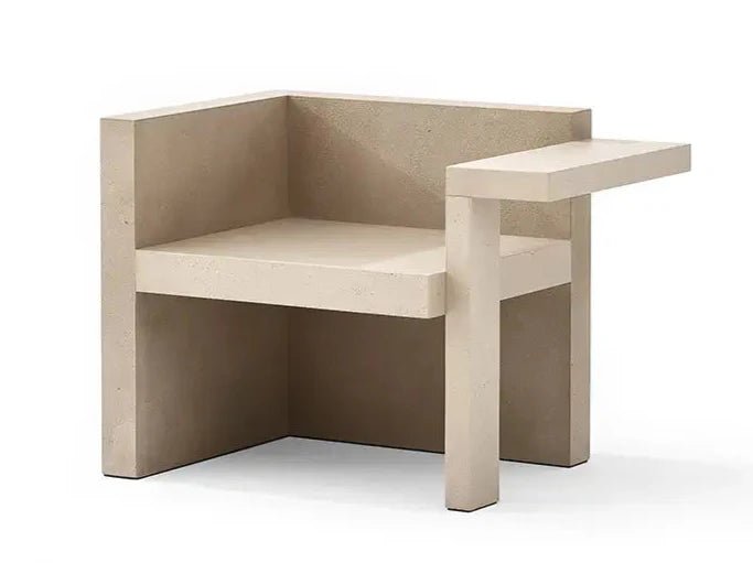 Ducale Lounge Chair by CIMENTO® - Modern Accent Chair for Living Room, Bedroom & Office - Comfortable Upholstered Armchair with Wooden Legs