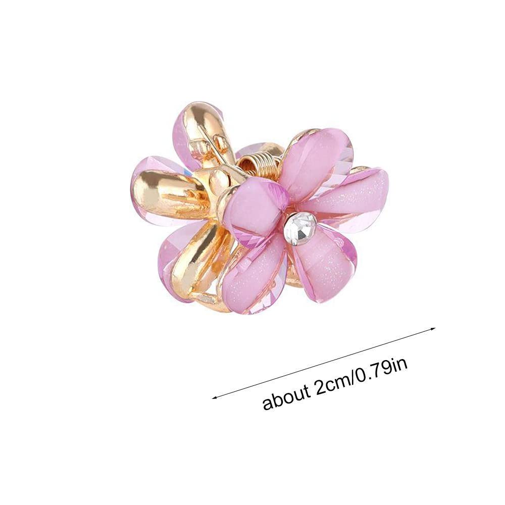 RedChimes Fashion 3-Piece Korean Style Floral Hair Clips Set - Cute Mini Hairpins for Girls & Women (Purple) | Perfect for School, Parties & Daily Styling