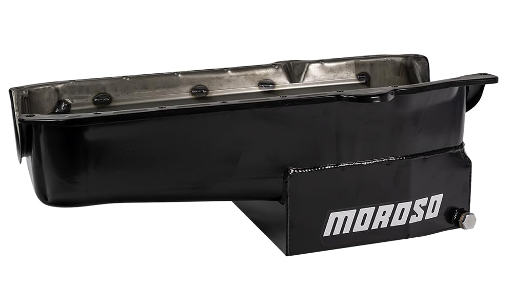 Moroso 21320 High Performance Oil Pan with One-Piece Gasket Seal for Chevy Small-Block Engines 350 383 400 - Perfect for Racing, Hot Rods & Engine Rebuilds