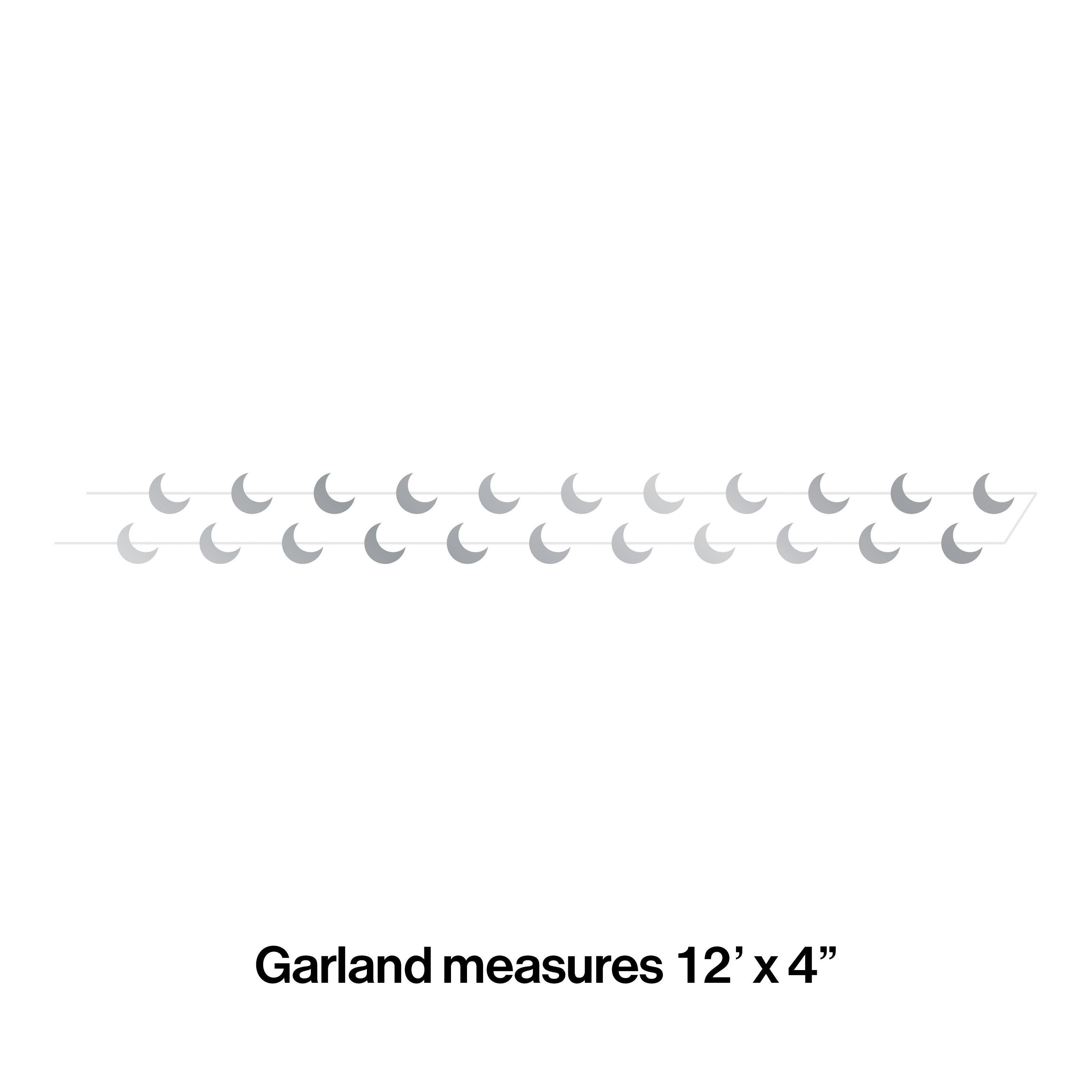 12-Piece Bulk Starry Night Moon Garlands - Decorative Hanging Party Decor for Home, Wedding, Baby Shower & Outdoor Events