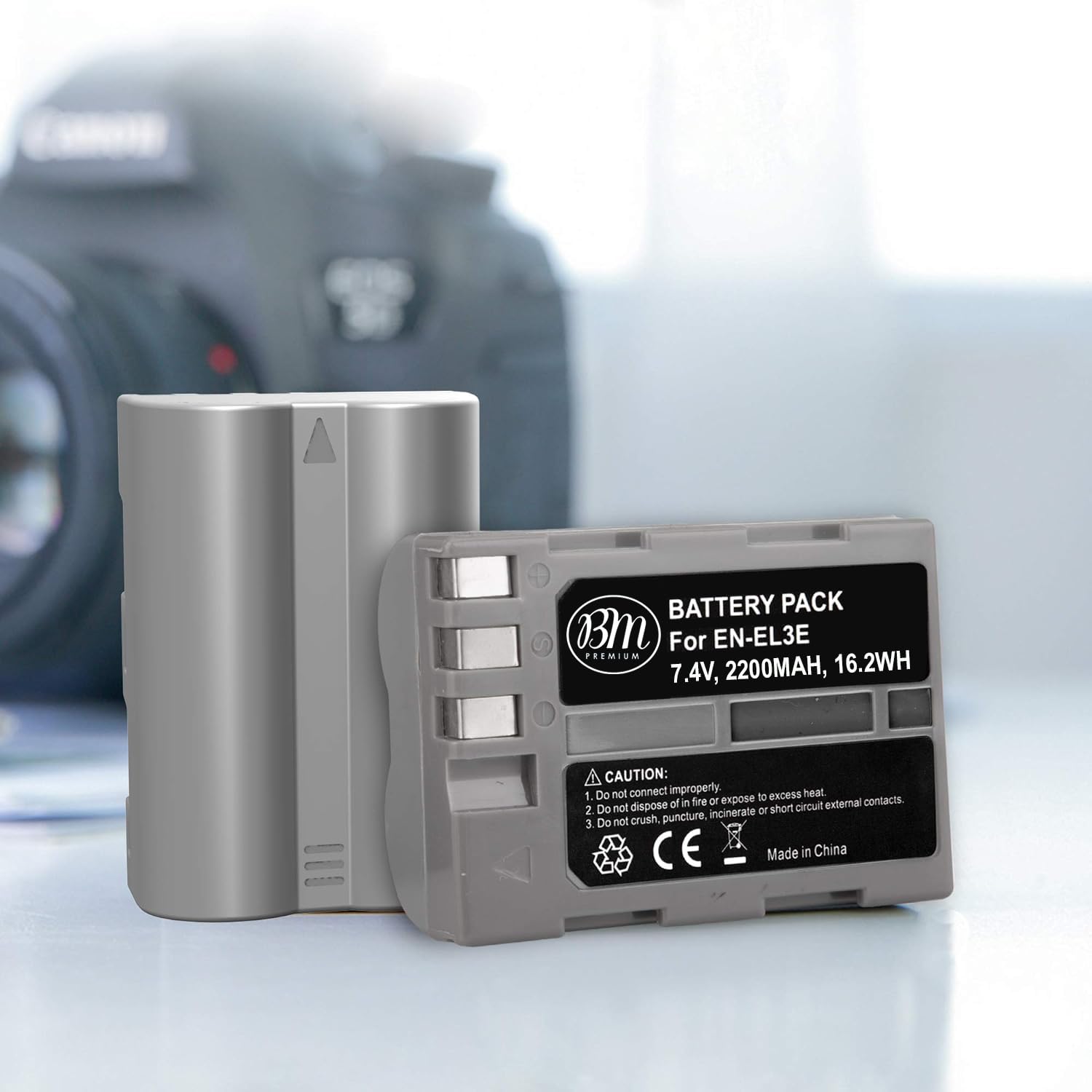 Premium EN-EL3e Replacement Battery for Nikon D50/D70/D70s/D80/D90/D100/D200/D300/D300S/D700 Cameras - Compatible with MH-18/MH-18a/MH-19 Chargers & MB-D200/MB-D10 Grips - Perfect for Travel, Photography Sessions & Professional Shoots