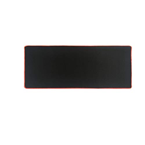 YWSZY Large Gaming Mouse Pad - Pure Black with Colorful Lockedge, Non-Slip Desk Mat for Keyboard & Mouse (250x300x2mm, Red) - Perfect for PC, Laptop & Office Workstations | Ideal for Gamers, Programmers & Home Office Use
