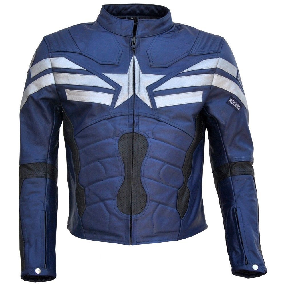 Coolhides Men's Captain Winter Soldier Genuine Leather Jacket – Premium American Made Biker Jacket for Motorcycle Riding & Casual Outfits