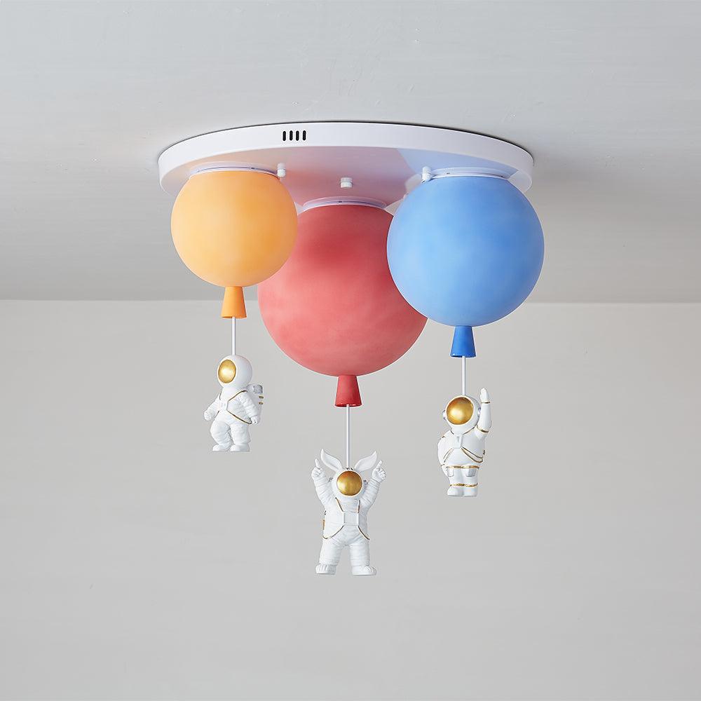 Frosted Glass Balloon Chandelier Ceiling Light - Modern Elegant Lighting Fixture for Living Room, Bedroom, and Dining Room Decor