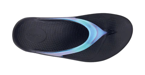 OOFOS Women's Oolala Atlantis Recovery Sandals - Lightweight Comfort Slides for Post-Workout, Yoga & Relaxation - Perfect for Beach, Pool & Home Use