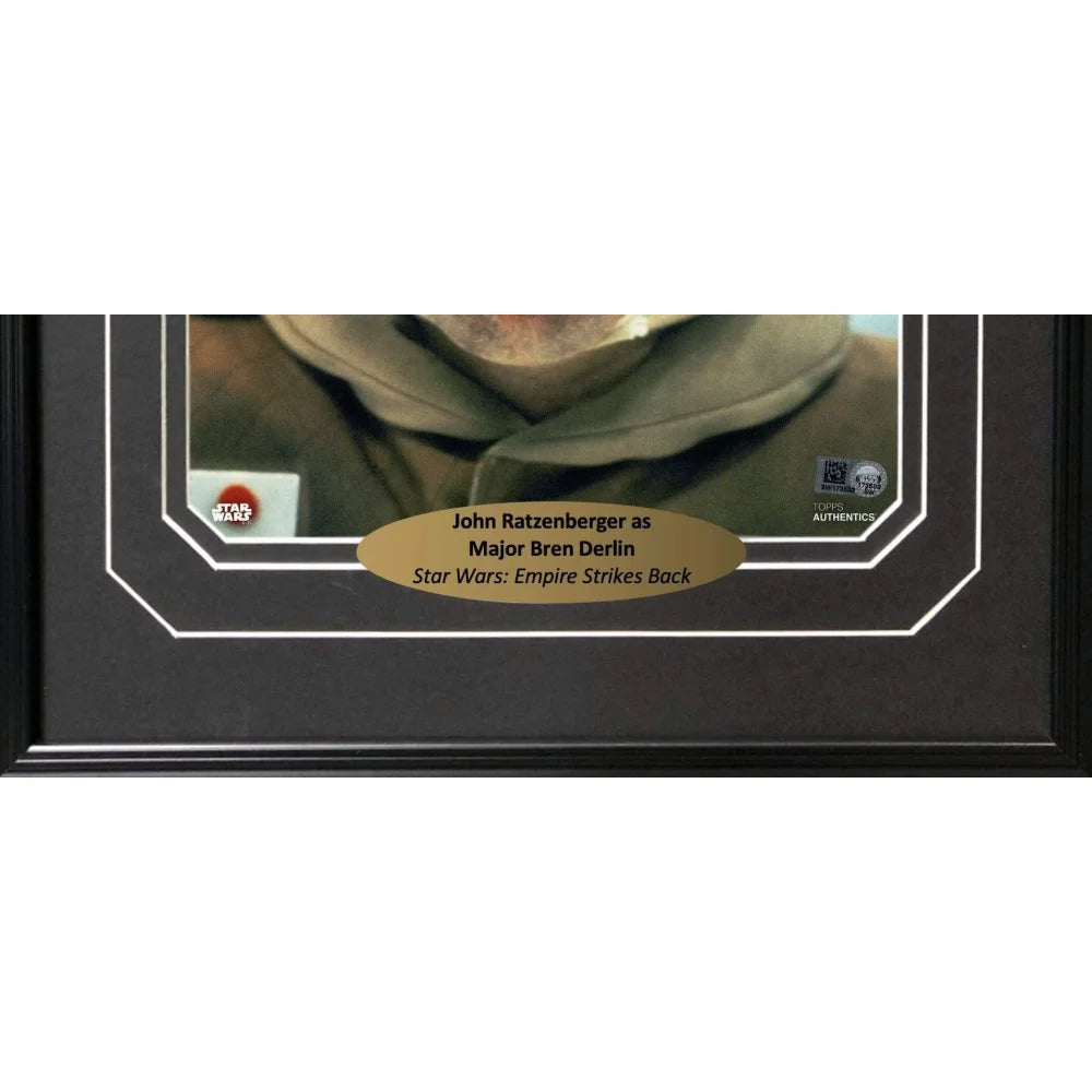 John Ratzenberger Autographed Star Wars 8x10 Photo - Framed Bren Derlin Topps COA from Empire Strikes Back - Perfect for Collectors & Movie Memorabilia Displays