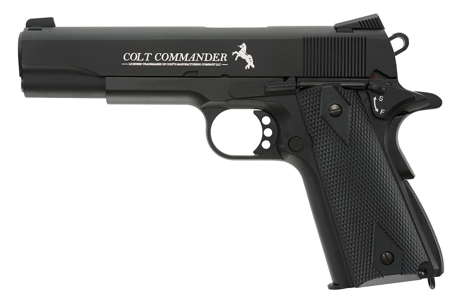 Colt Commander Blowback Metal Frame .177 BB Gun Air Pistol - Realistic CO2 Powered Airgun for Target Practice & Training | Perfect for Backyard Shooting & Outdoor Recreation