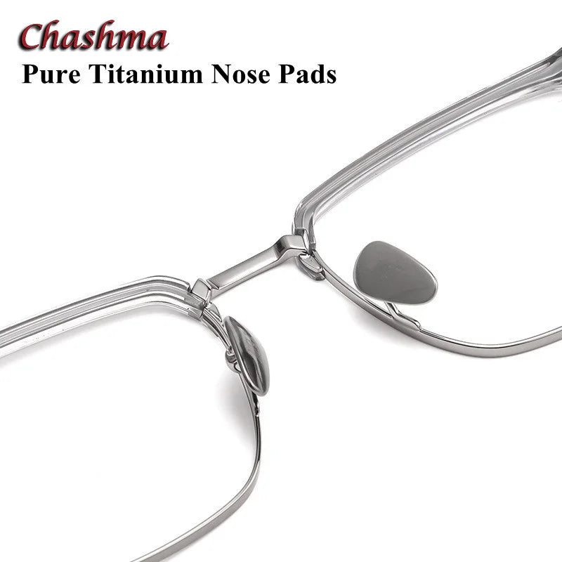 Unisex Square Acetate Titanium Eyeglasses Frame 7006 - Lightweight & Durable for Reading, Work, and Everyday Fashion
