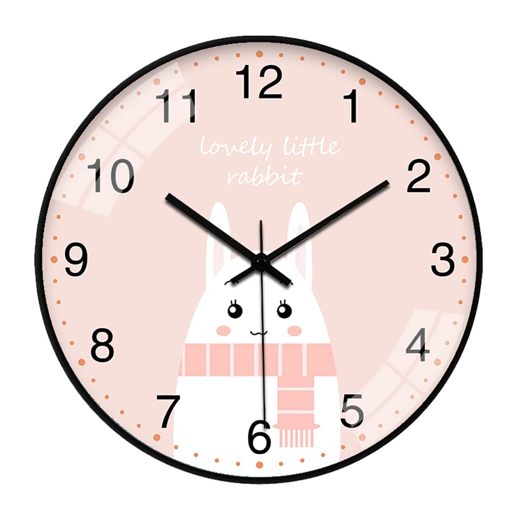 Silent Wall Clock with Arabic Numerals - Battery Operated, No Ticking, Round Decorative Clock for Home, Office, School & Kitchen - Perfect for Quiet Spaces, Bedrooms & Study Areas