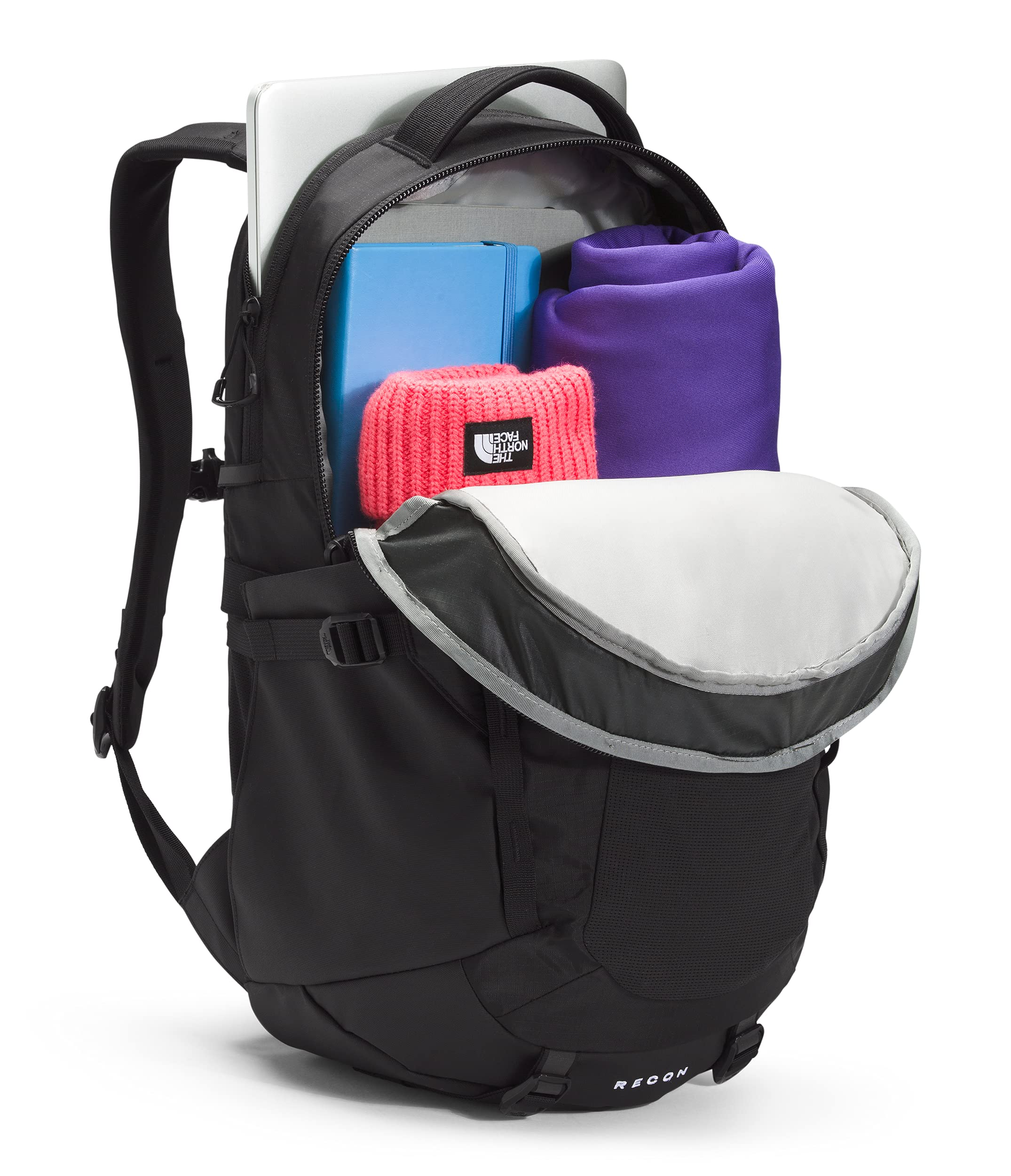 THE NORTH FACE Women's Recon Everyday Laptop Backpack - TNF Black, Water-Resistant, 15.6 Inch Laptop Compartment - Perfect for Work, School & Travel