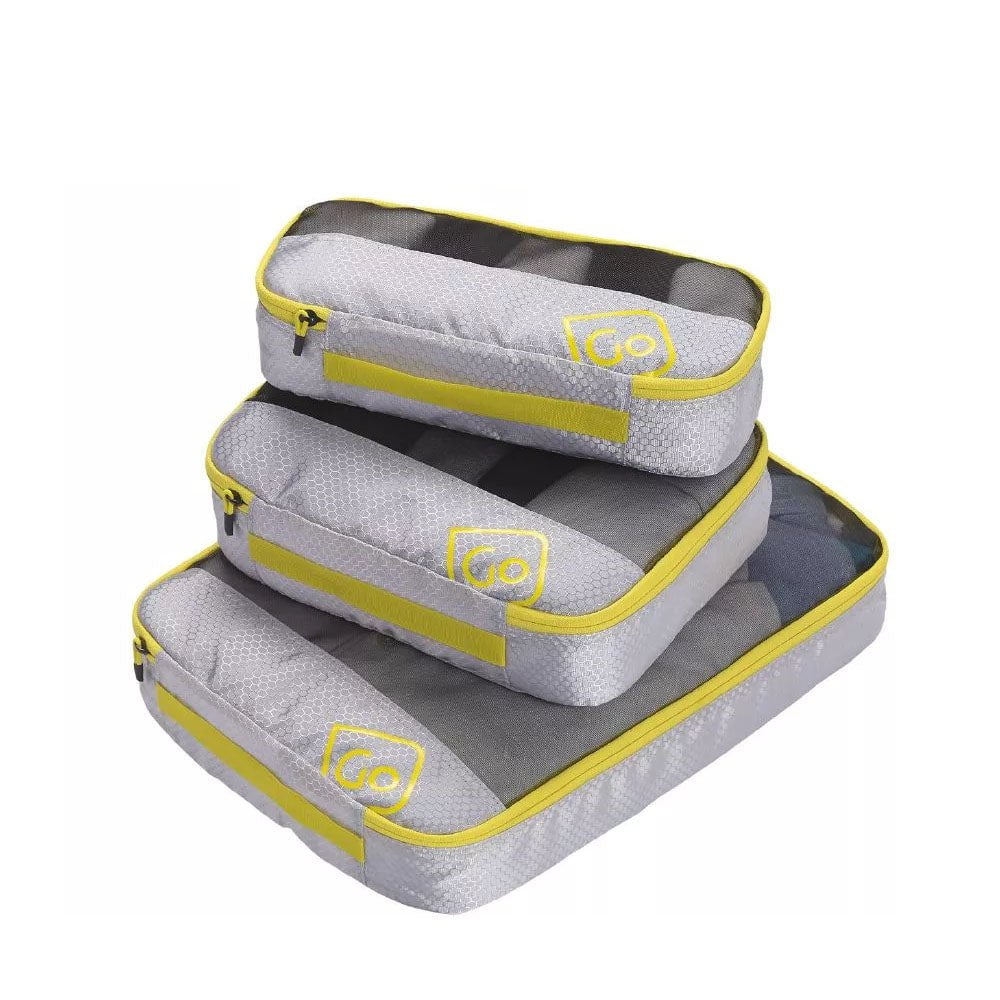 Go Travel Triple Packing Cubes - 3-Piece Set for Organizing Luggage & Suitcases | Perfect for Travel, Business Trips & Weekend Getaways