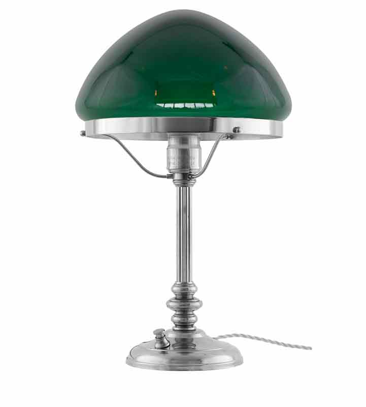 Karlfeldt Green Nickel-Plated Table Lamp - Stylish Top Lighting for Living Room, Bedroom & Office Decor
