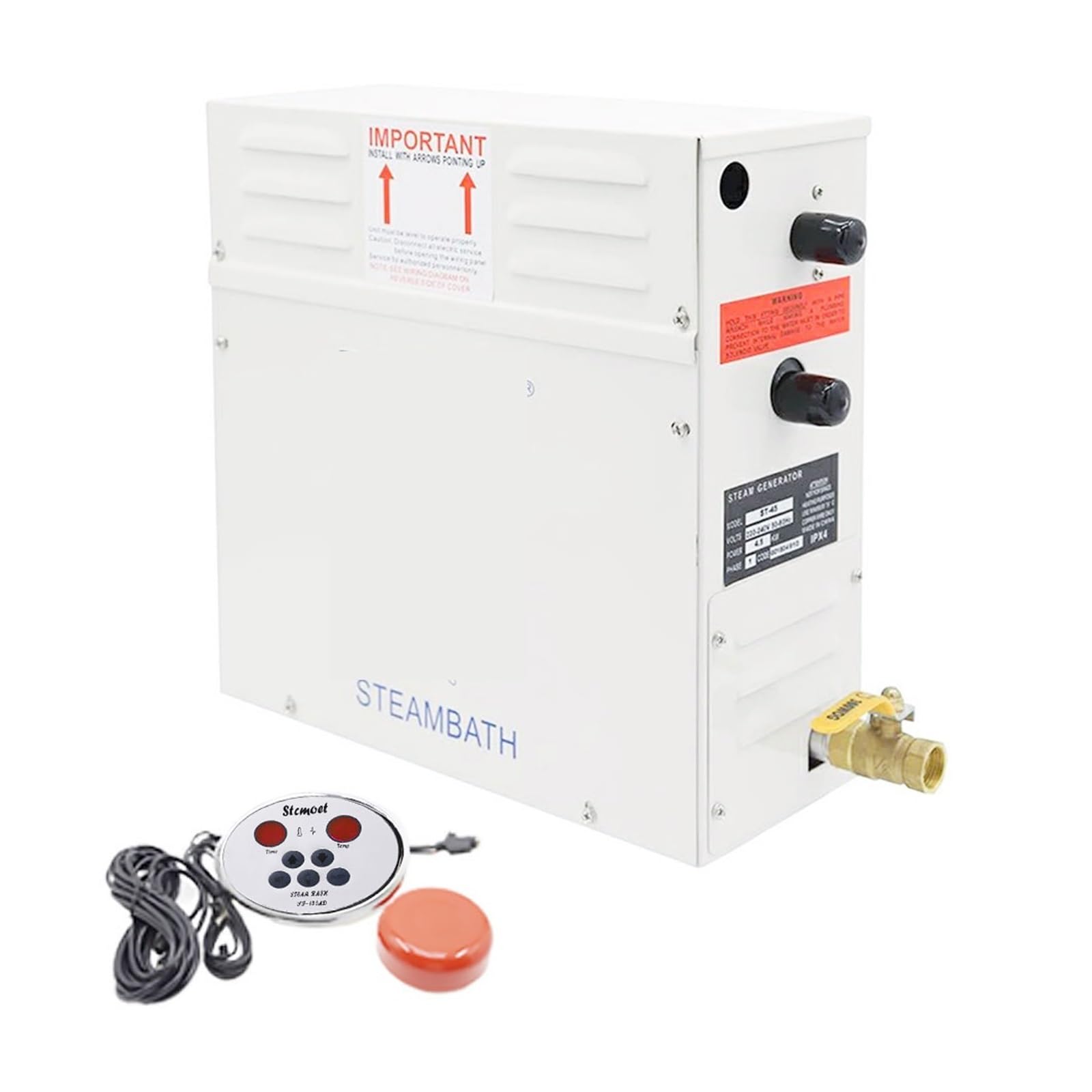 6kW AIRYSSFU Home Sauna Steam Generator with Digital Controller & Remote - Household Steam Supply System for Wet/Dry Sauna Rooms | Perfect for Relaxation, Spa Therapy & Home Wellness