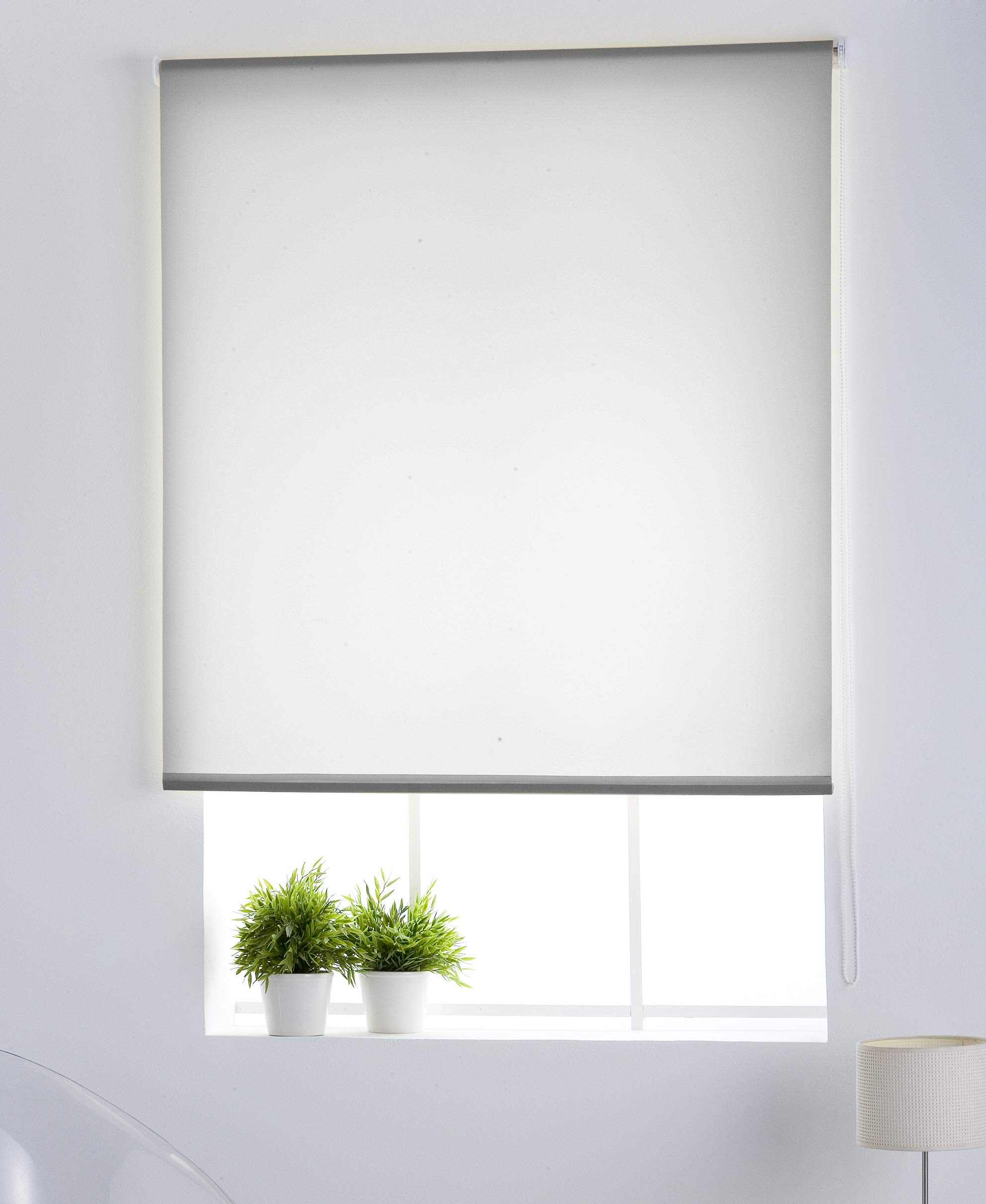 Smooth Translucent Roller Blind 130 x 175 cm Ecru - Perfect for Living Rooms, Bedrooms & Offices
