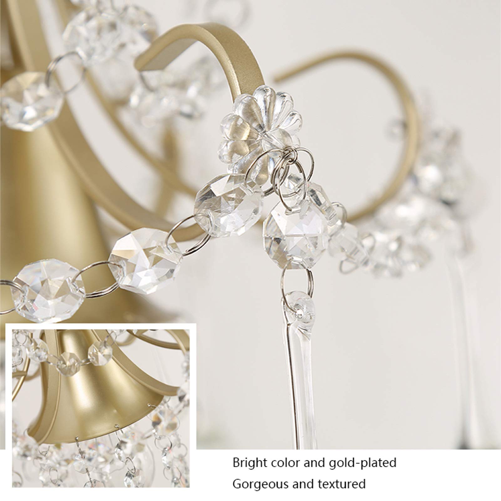 Luxury Crystal Table Lamp with Copper-Plated Base - 18.5