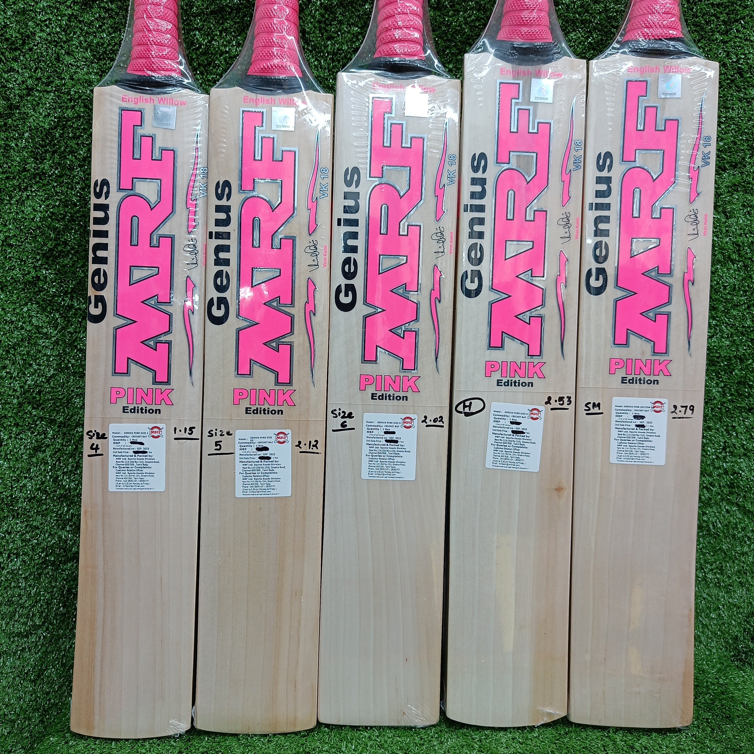 MRF Pink Edition Junior/Youth English Willow Cricket Bat - Lightweight & Durable for Kids & Teens - Perfect for Practice, Matches & Training Sessions
