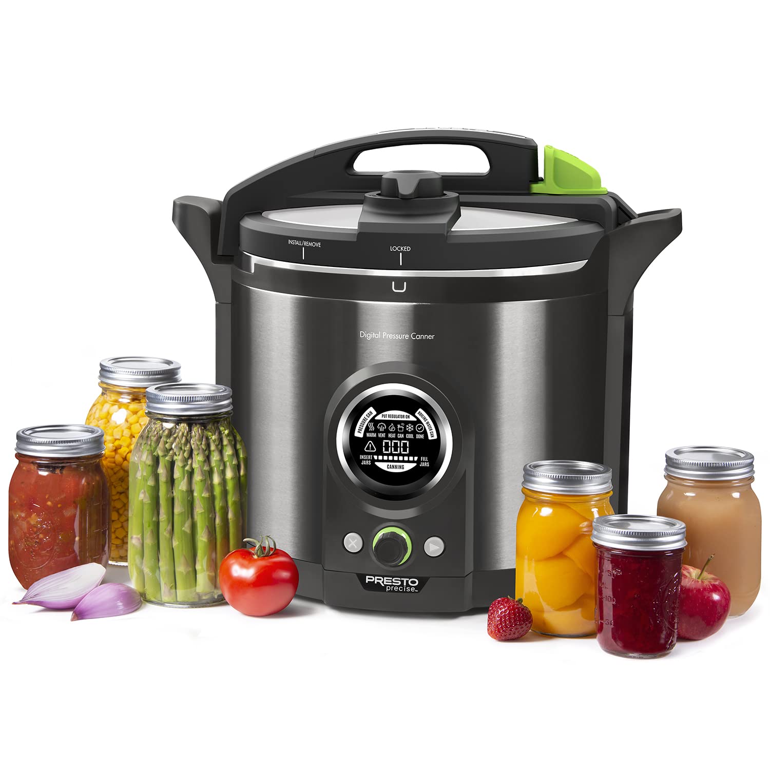 12 Qt Stainless Steel Electric Pressure Canner for Home Canning - Safe & Efficient Food Preserving for Jams, Soups, and Vegetables