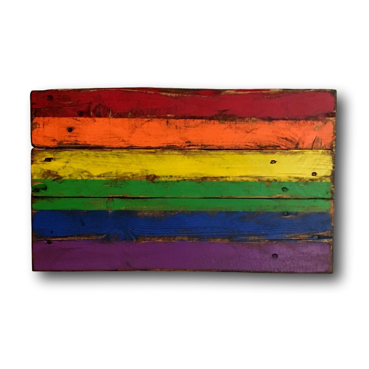 LGBT Pride Flag - Wooden Rainbow Flag for Wall Decor, Garden & Outdoor Display - Perfect for Pride Month, LGBTQ+ Events & Home Decoration